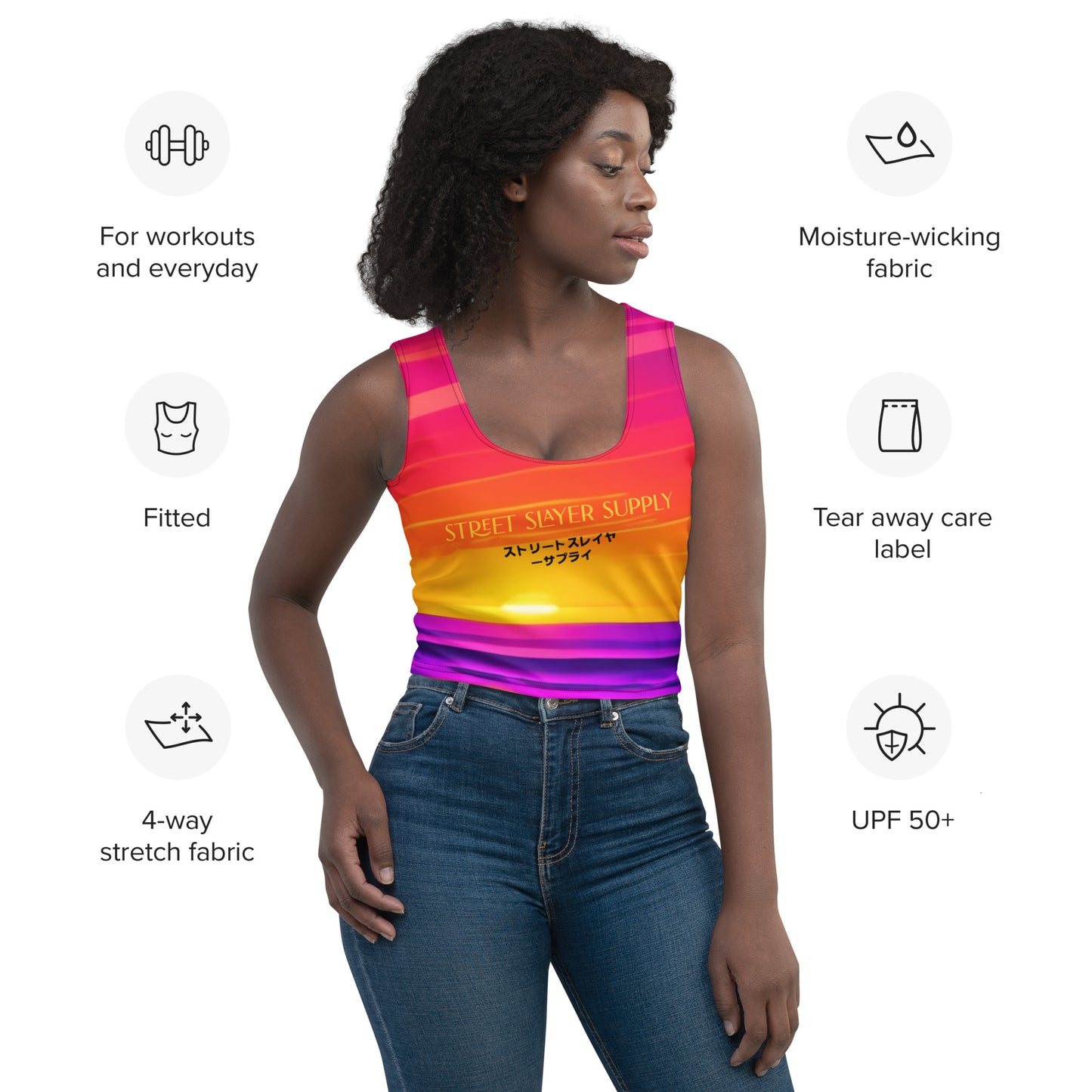 Kanji Sunrise Crop Top