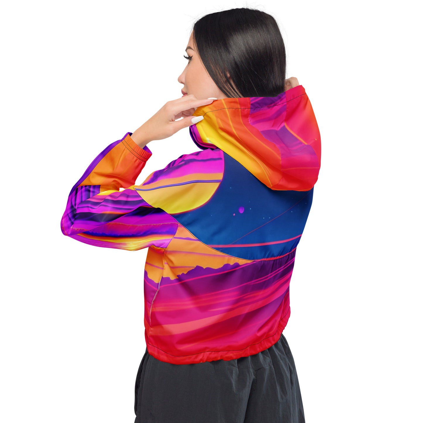 Kanji Sunrise Cropped Windbreaker