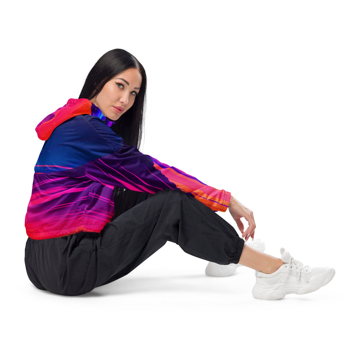 Kanji Sunrise Cropped Windbreaker